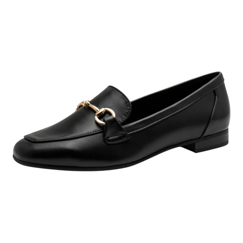 2-24213-41-085-Marco Tozzi mokasina BLACK/GOLD