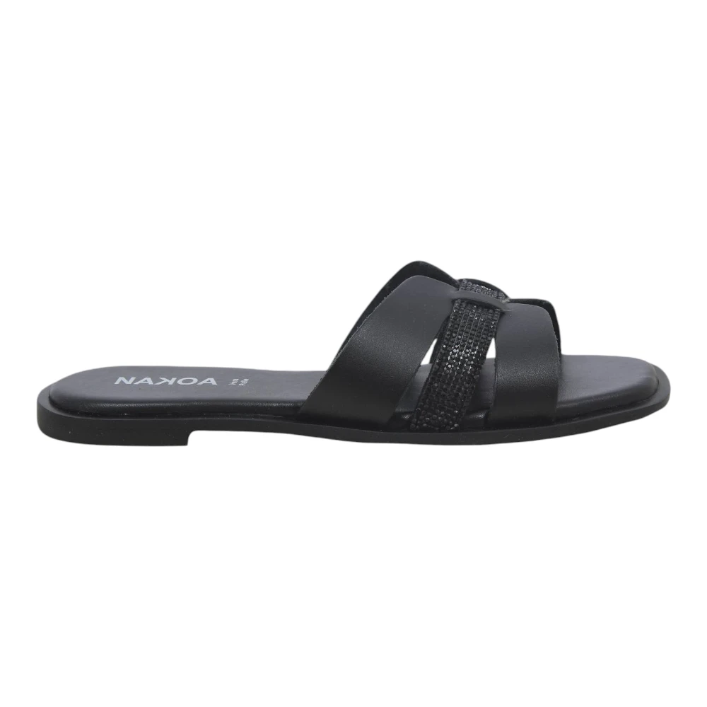 93-701-BLACK Nakoa Black – Elegantne Ženske Natikače za Opušten i Moderan Ljetni Korak