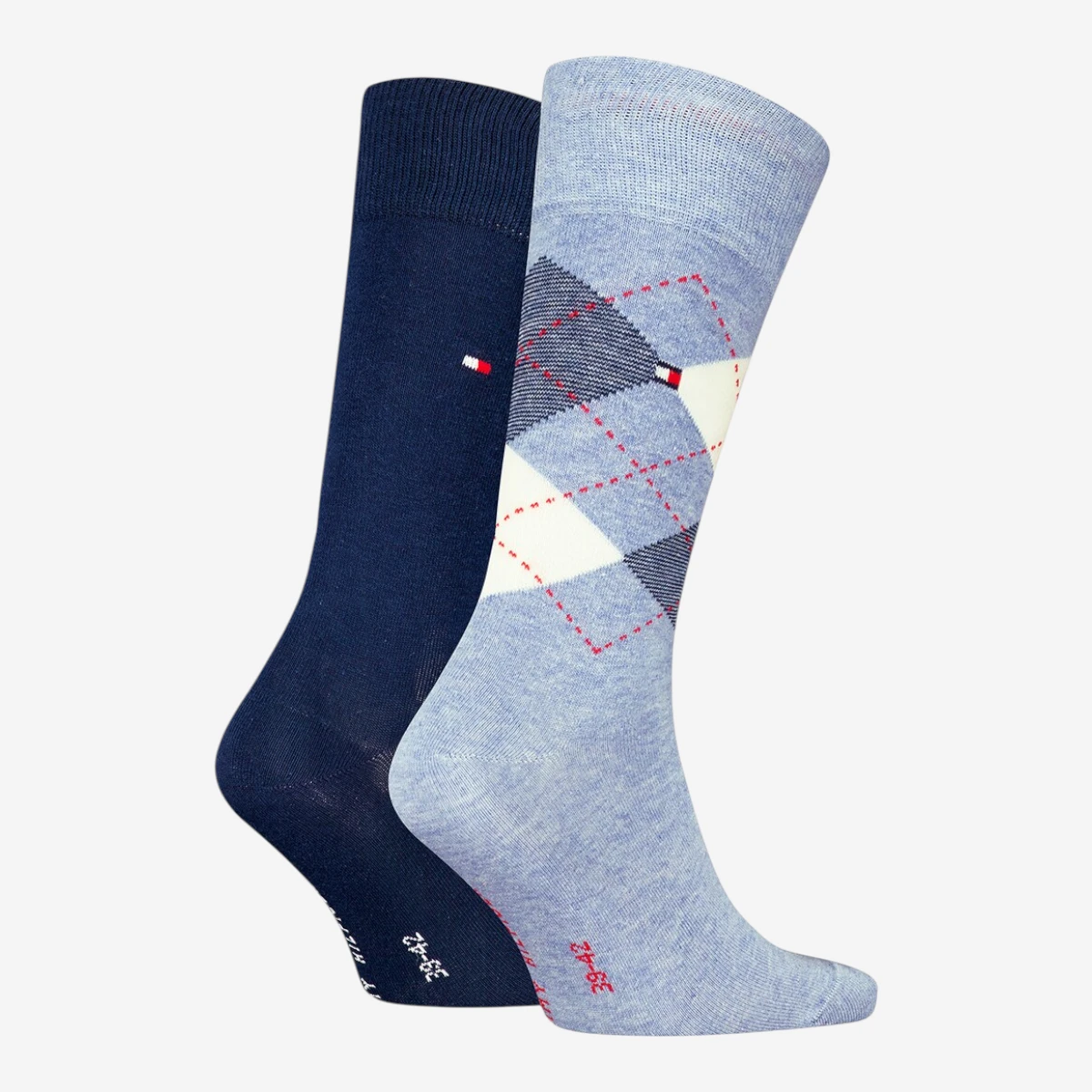 100001495-001 Tommy Hilfiger muške čarape Check 2P light blue melange