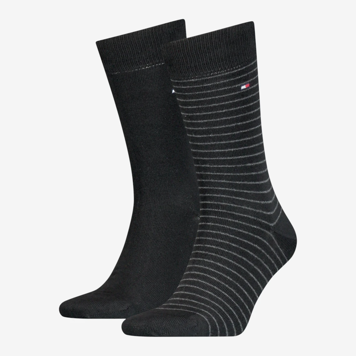 100001496-200 Tommy Hilfiger muške čarape Men Small Stripe Sock 2P black
