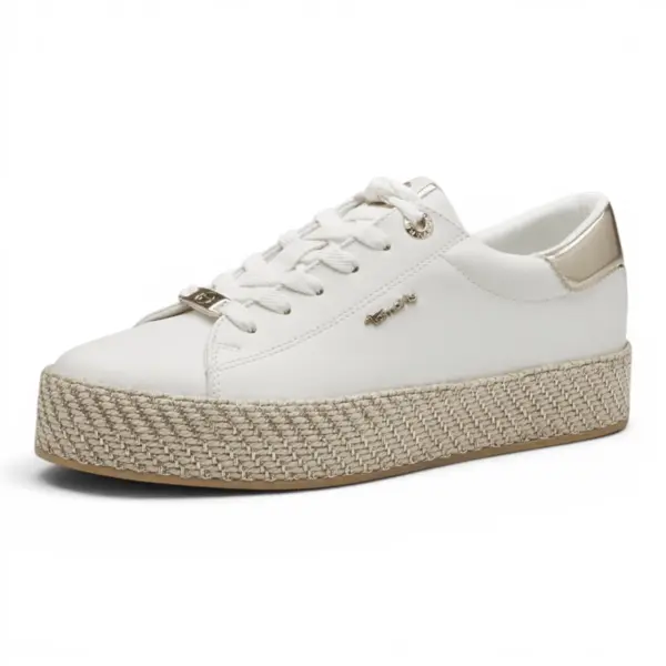 Ženske tenisice na vezanje Tamaris Schnürer WHITE/GOLD – Urbana elegancija