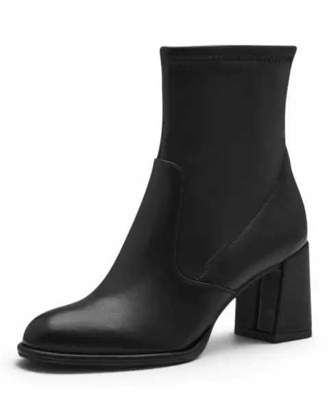 Tamaris čizma Black – Elegantne ženske gležnjače s potpeticom