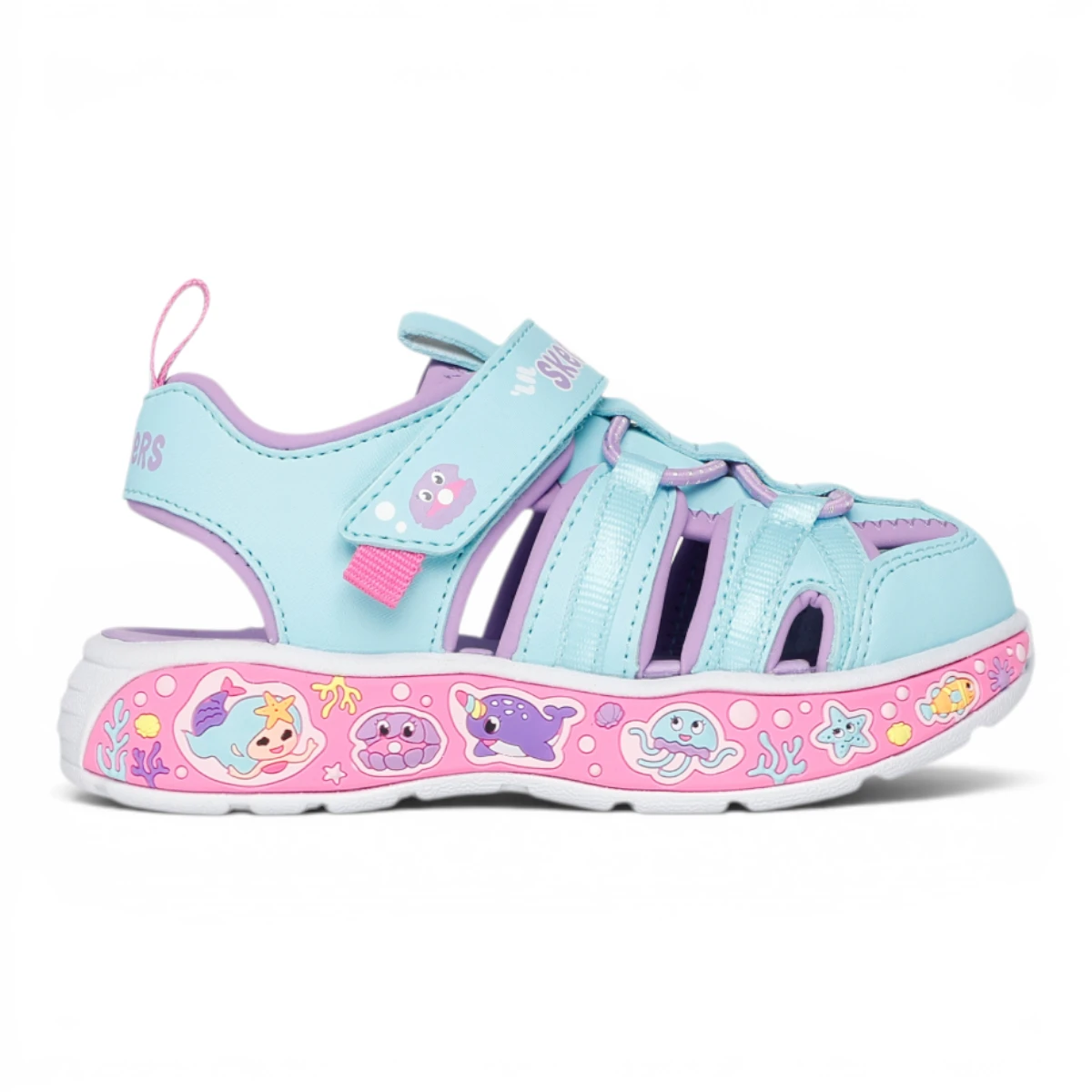 303162N-TQLV Play Scene Splash Cute Crew dječje sandale tirkizno-ljubičaste – Skechers