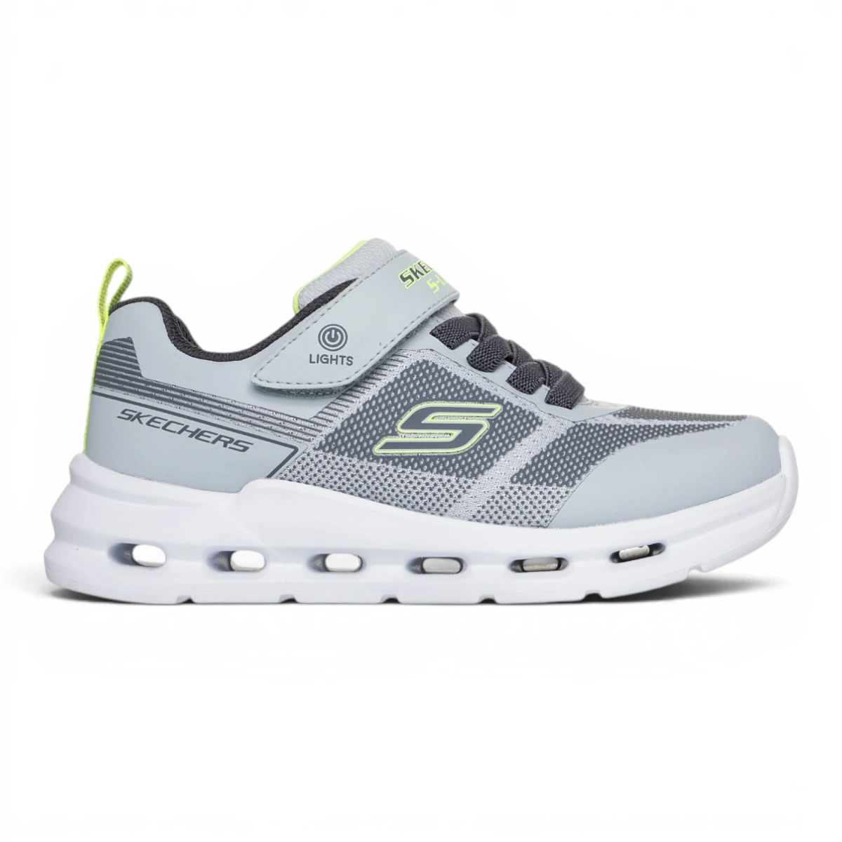 400240L-GYLM Glide-Step Light S-Lights dječje tenisice sivo-lime – Skechers