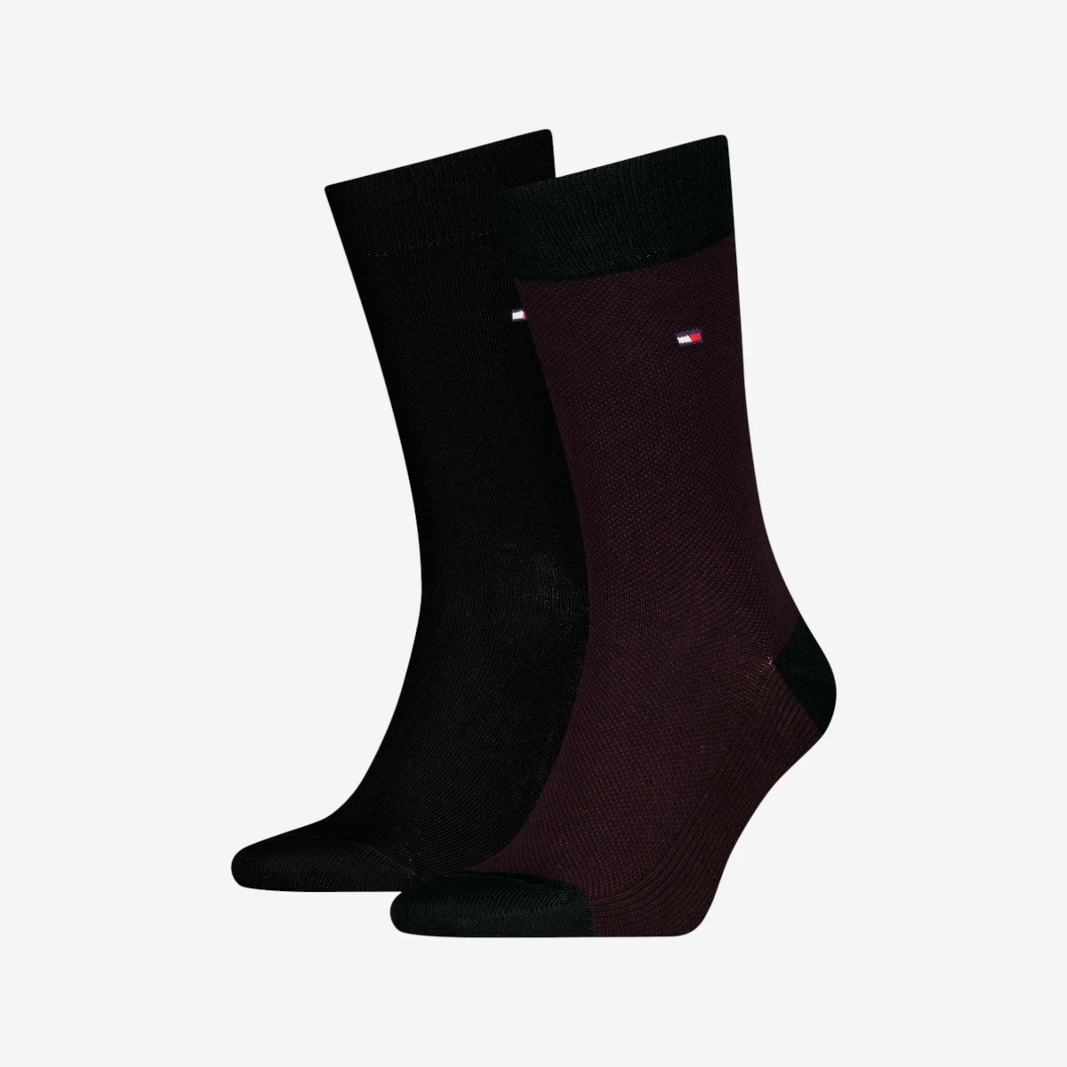 701226104-026 Tommy Hilfiger muške čarape Men Sock Birdseye 2P burgundy