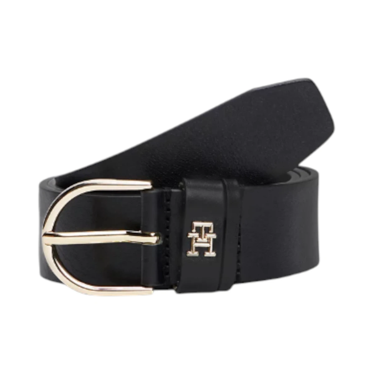 AW0AW16837-BDS TOMMY HILFIGER ESSENTIAL EFFORTLESS 35 ZENSKI KOZNI REMEN CRNI MONOGRAM KOPCA SIROKI