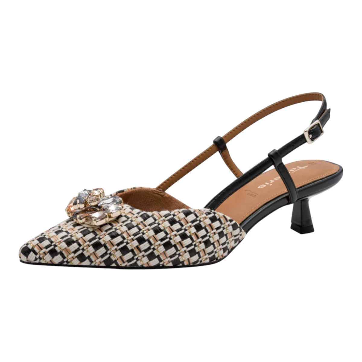 29512-46-098 Tamaris ženska cipela na otvorenu petu BLACK COMB