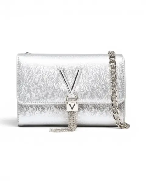 Srebrna torbica na preklop VBS1R403G - Valentino Bags