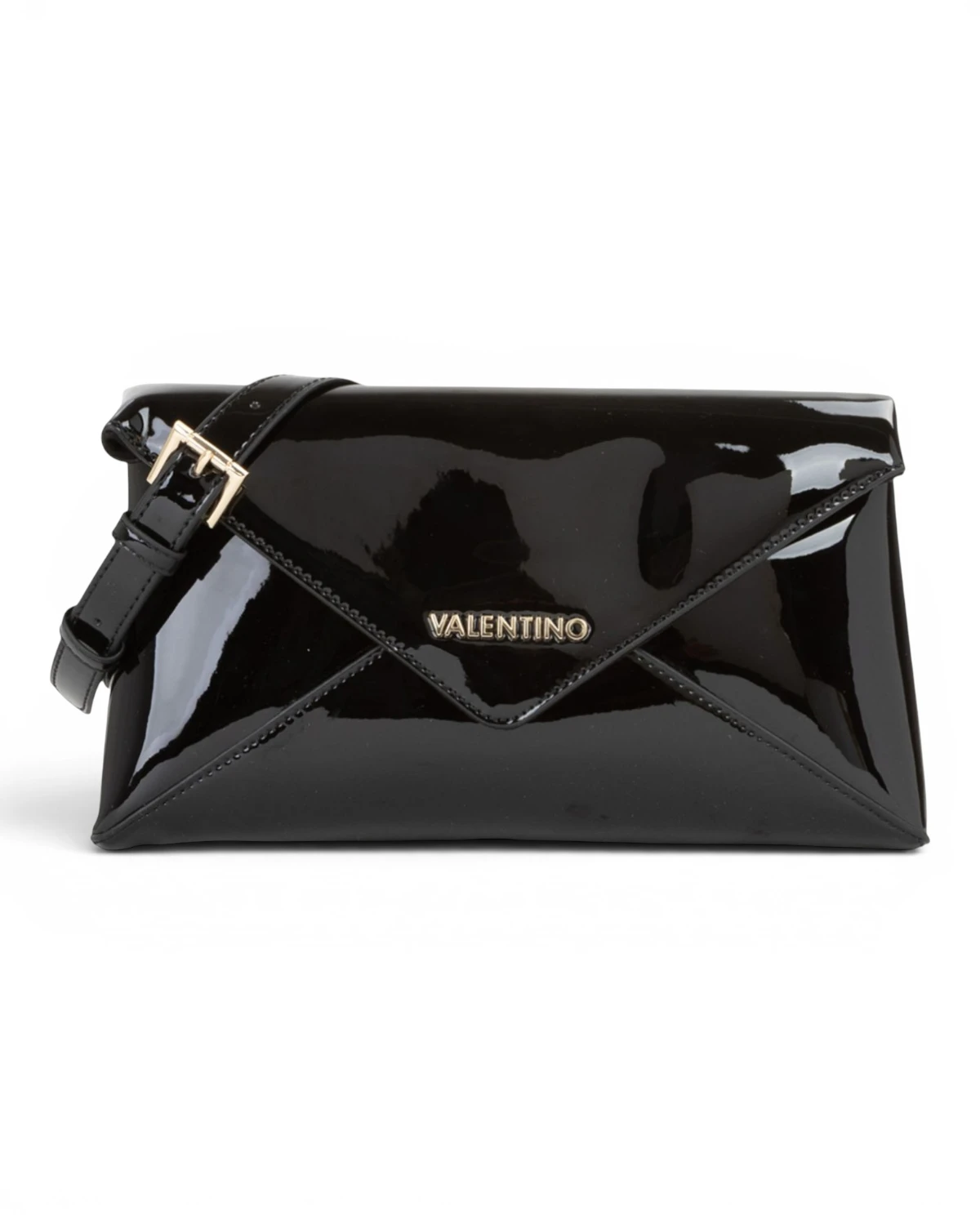 VBS9OS17VER-NERO Crna lakirana torbica preko ramena VBS9OS17VER - Valentino Bags