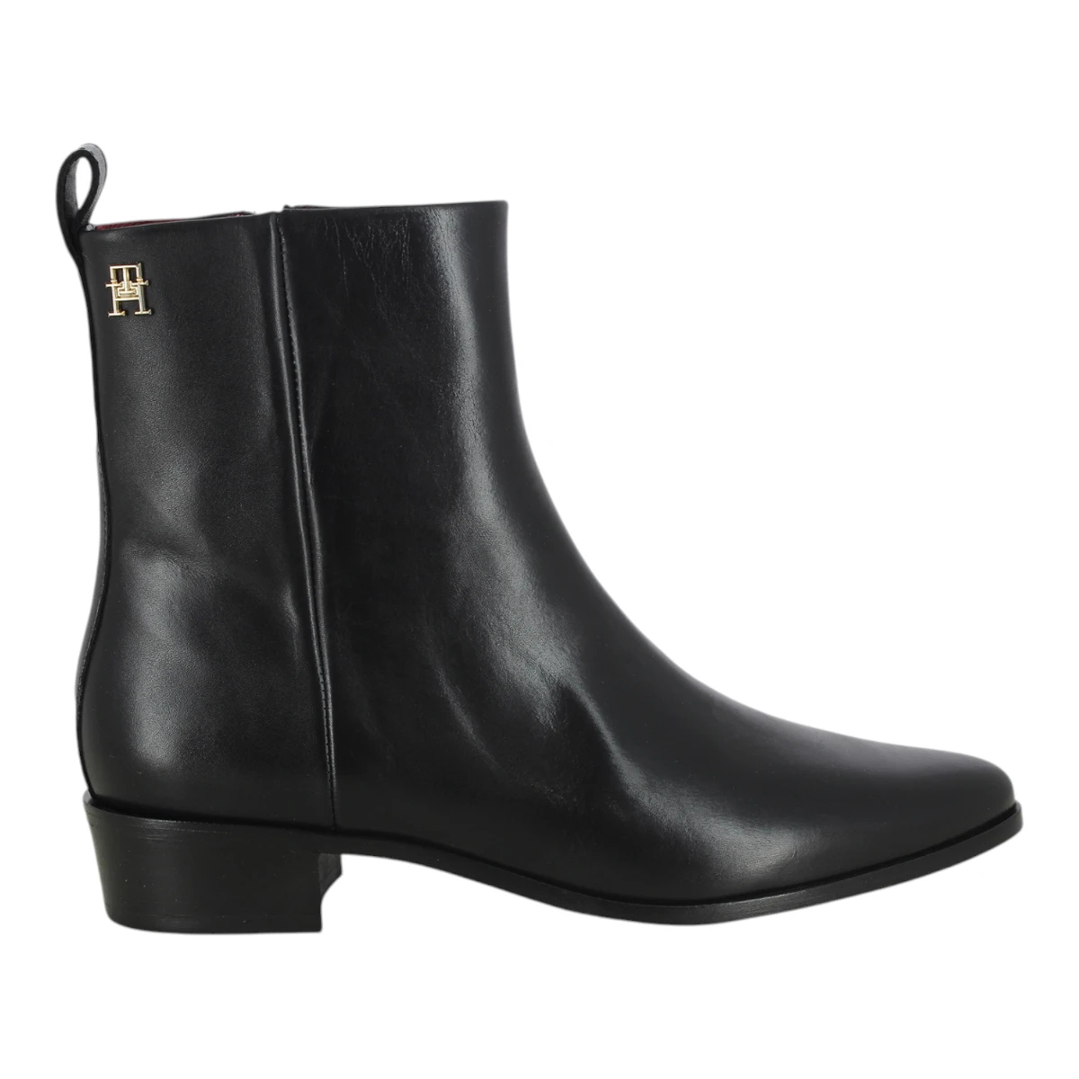 FW0FW08103-BDS Tommy Hilfiger zenske kozne gleznjace Low Cowboy Black