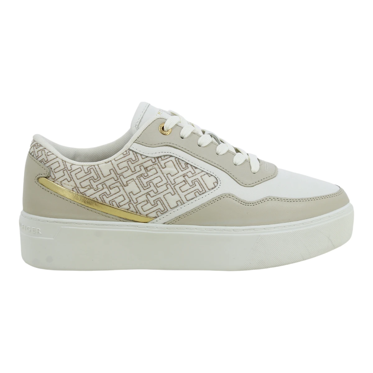 FW0FW08121-0K4 Tommy Hilfiger zenske tenisice Platform Monogram Ecru White