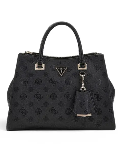 Guess Ženska Torba Cresidia II Society Satchel – Crna