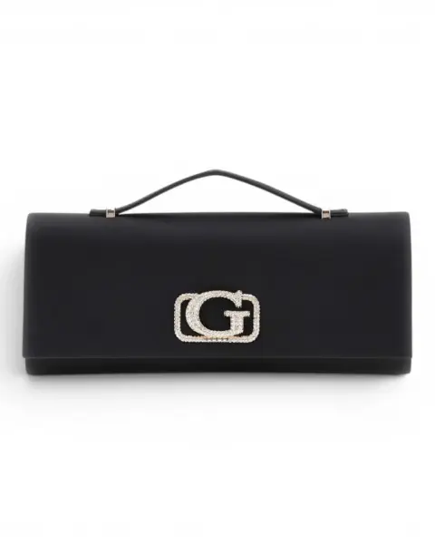Guess Zalina Top Handle Clutch Ženska Torbica – Crna